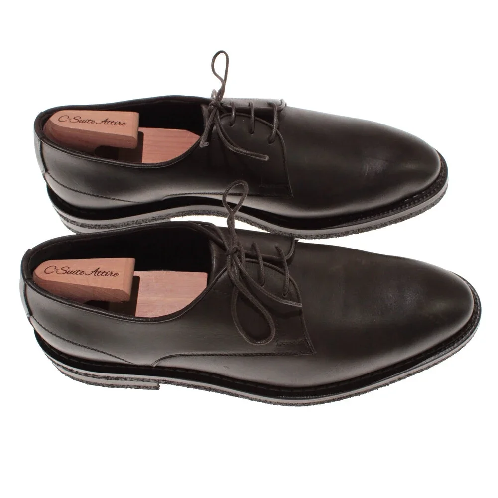 Di Bianco NWD Derby Dress Shoes Size 11 US in Brown Leather Made in Italy